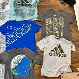Adidas Kids Short Sleeve- Lot of 5, Size 8